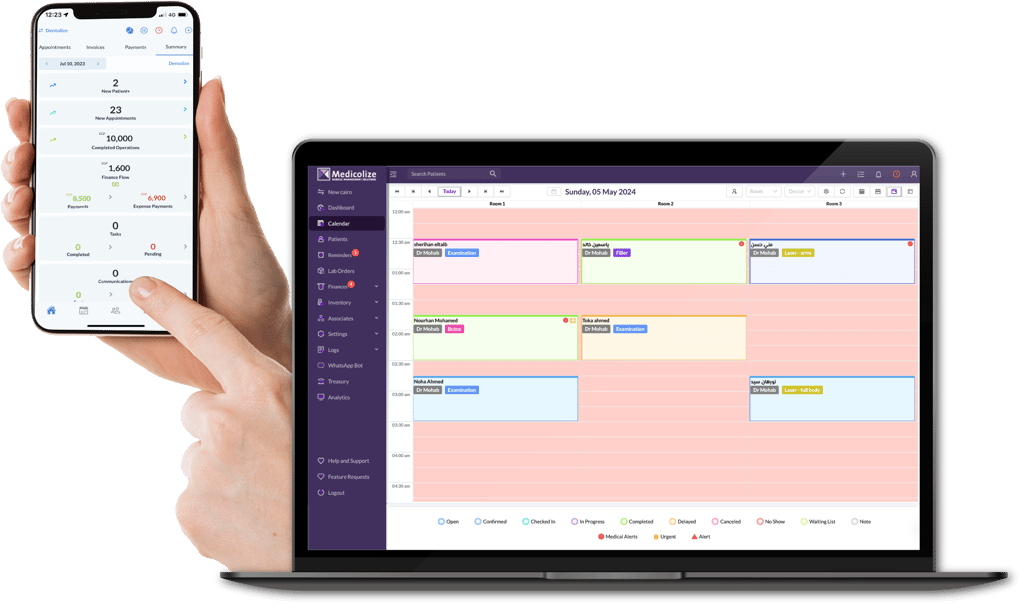 Clinic management dashboard